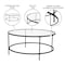 Flash Furniture Round Glass Coffee Table with Matte Black Frame NAN-JN-21750CT-BK-GG - alternate 6